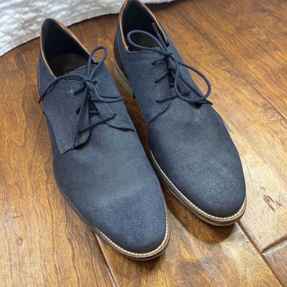 Bullboxer Koryn Shoes Mens Size 13‎ Navy Leather Oxford Dress Lace Up Handmade